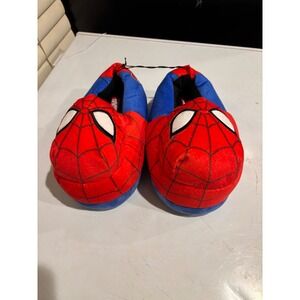 Marvel Spider-Man Kids Plush Slippers Red Blue House Shoes Size 2/3 Boys Girls